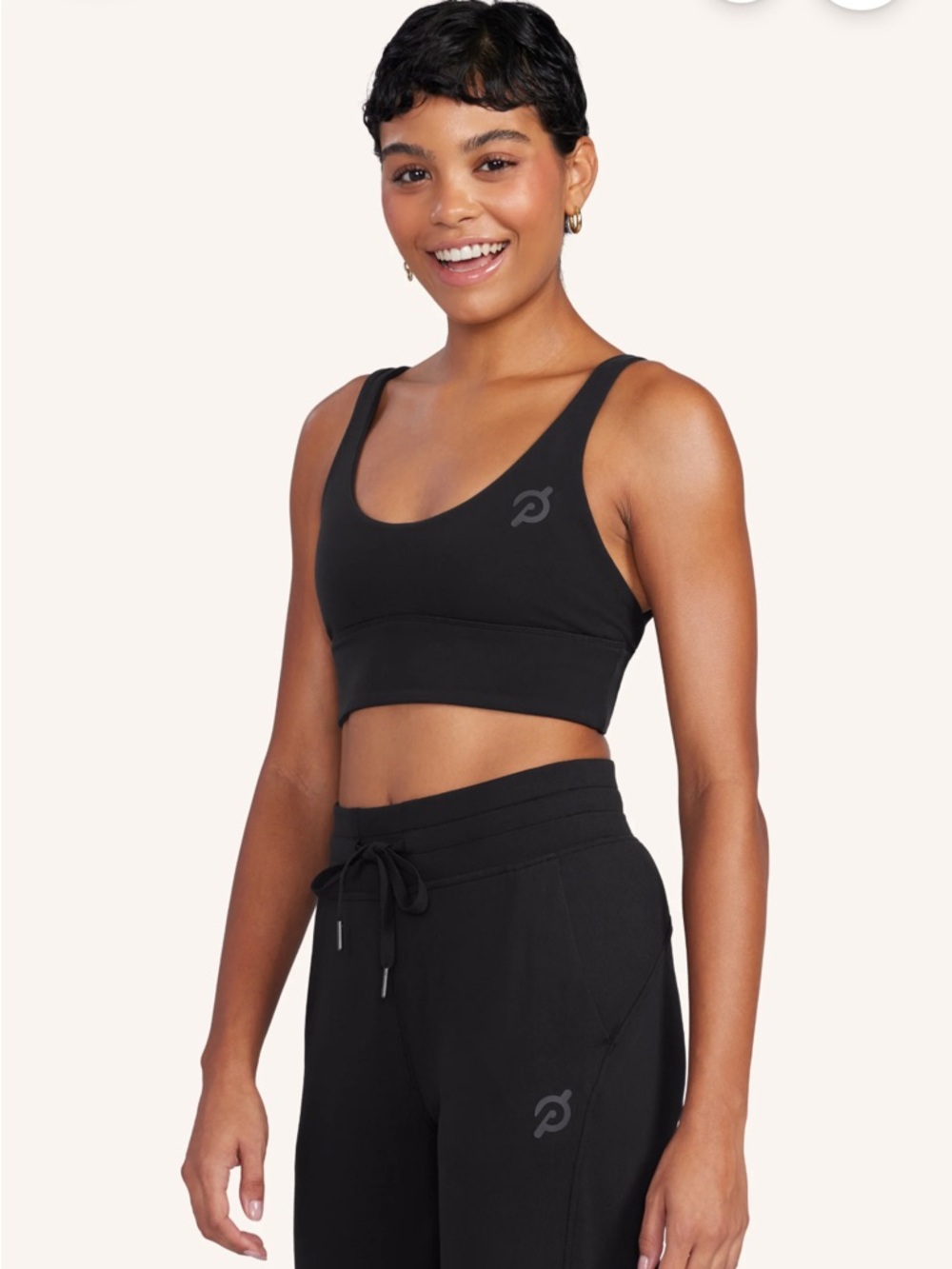 lululemon athletica Black Scoop-Neck Sports Bra